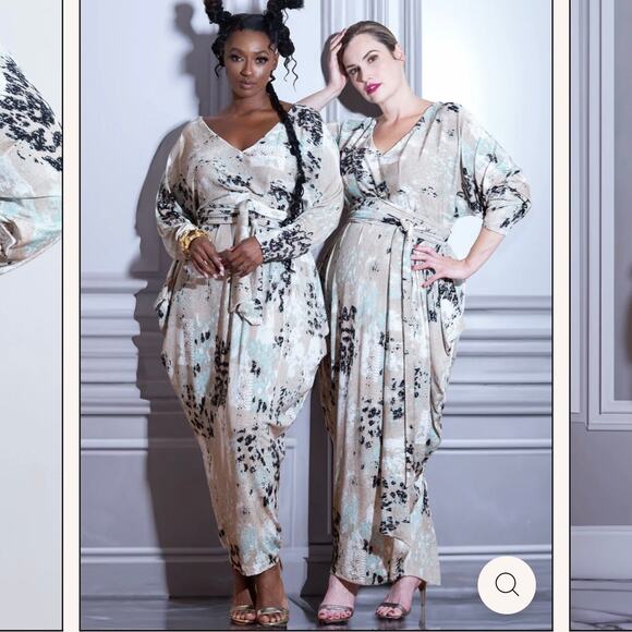 JIBRI Long Sleeve Ice Slouch Maxi Jersey Knit Dress size 0 / US 10-12 - Picture 2 of 7